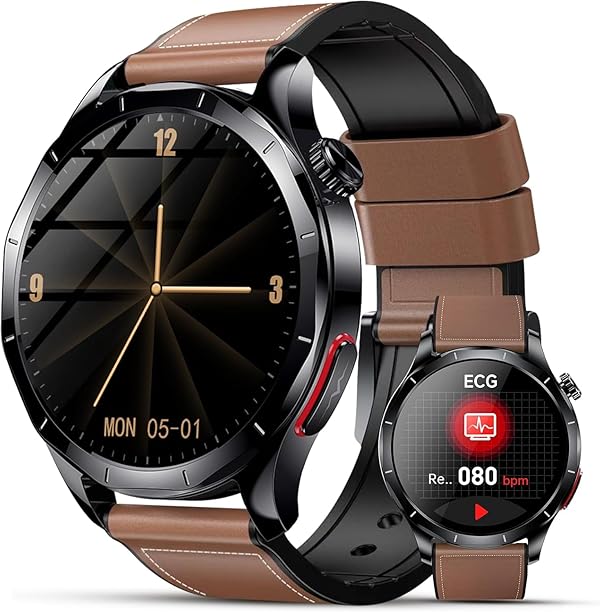 Lgnitek 2026 Neu Smartwatch Herren mit EKG/HRV/ΒΙυτｚυcker/BMI/Harnsäure, 1,43\