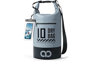 Lamicall Dry Bag, Waterproof Bag - [Durable & Floating] 5L/10L/20L/30L/40L Roll Top Drybag with Water Proof Phone Pouch for Travel Swimming Boating Kayaking Paddle Board Camping Beach Accessories