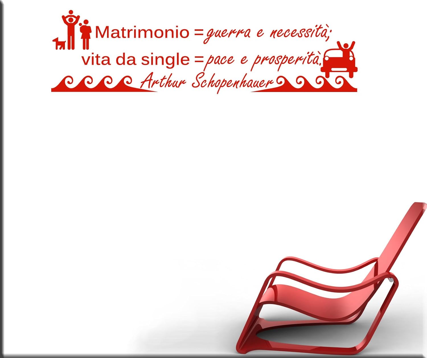 Adesivi Murali Frasi Sul Matrimonio Aforismi Wall Stickers Citazione Schopenhauer Decorazioni Murali Per Arredare Amazon It Handmade