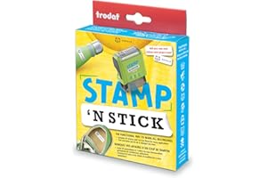 Trodat Stamp 'N Stick Clothes and Personal Belongings Stamper & Sticker Set – English – Create Your own Stamp with Dermatolog