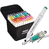 YASNAY Alcohol Markers, 80 Colors Dual Tip Art Marker, Drawing Markers, Coloring Marker for Sketching Adult Coloring