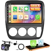 【8 Core+64GB】 Android 15 Car Radio for Honda CRV 1997 1998 1999 2000 2001 | CR-V Stereo With Wireless CarPlay Android Auto,Support Bluetooth,GPS,WiFi,SWC,FM,Backup Camera (Manual A/C)