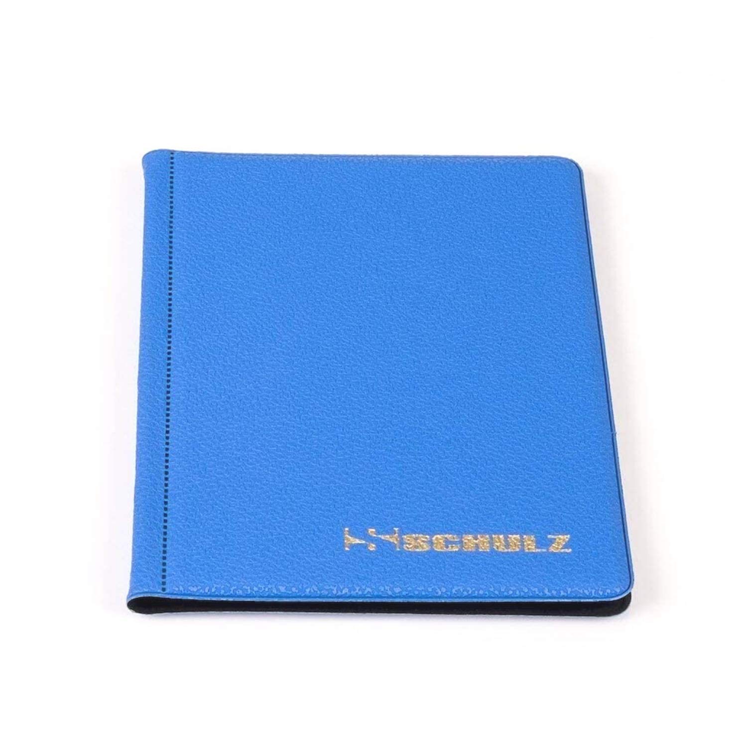 Schulz Coin Pocket Album for 96 Pieces of 2 EURO 50p 50 Pence £1 Pound £2 €1 €2 Coin 8 Pages Sheets Numismatics Album for Coins, Tokens, Medallions, Badges (Blue)