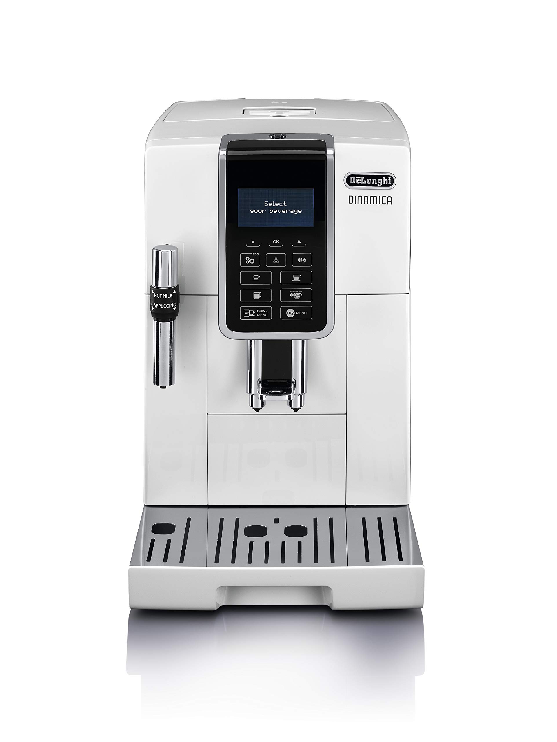 De'Longhi (デロンギ) 全自動コーヒーマシン ディナミカ ECAM35035W コーヒーメーカー 全6メニュー カフェジャポーネ搭載 スペシャルティ機能 液晶ディスプレイ フロス調整ミルクフロッサー ホワイト商品画像