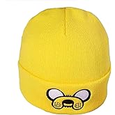 Beanie for Men Women Yellow Beanie Embroidered Knit Winter Yellow Hat | Cute Skull Cap Soft Winter Hat Warm, Comfy, Bright, for Cold Weather