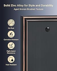 TREEWELL 2-Pack Single Blank Wall Plates, Durable