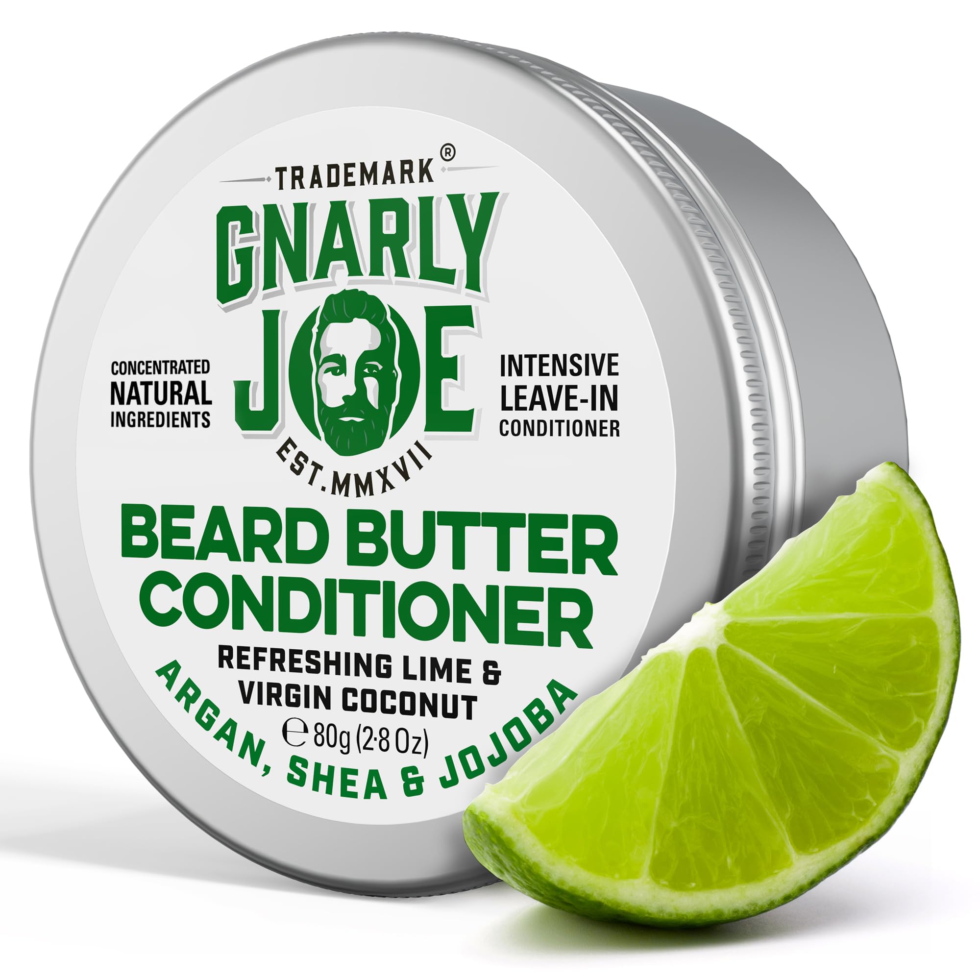 Gnarly Joe Beard Butter Leave-In Conditioner - 80g Natural Beard Conditioner with Coconut, Argan & Shea Butter - Leave-In Beard Softener & Hydrating Moisturiser for Men’s Beard Care - Made in UK