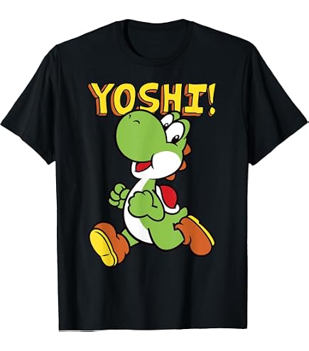 Amazon.com: Nintendo Boy's Yoshi Icon T-Shirt, Small, Charcoal