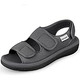 Garonne Women's Adjustable Open-toe Slippers with Ankle & Instep Straps and Arch Support, Summer House Shoes for Women Indoor/Outdoor