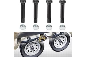 BESTTRUCK 9/16" -18 X 3-1/2" Trailer Leaf Spring Shackle Bolts with Lock Nuts For 2" Wide Slipper or Double Eye Leaf Springs Onto Hanger Bracket Or Equalizers