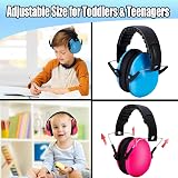 Zuimei 2 Pack Kids Ear Defenders Adjustable Earmuffs Red Blue view 4
