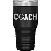 JFWcreations Tennis Coach Tumbler - Tennis Coach Gift 30oz Insulated Engraved Stainless Steel Tennis Coach Cup Black