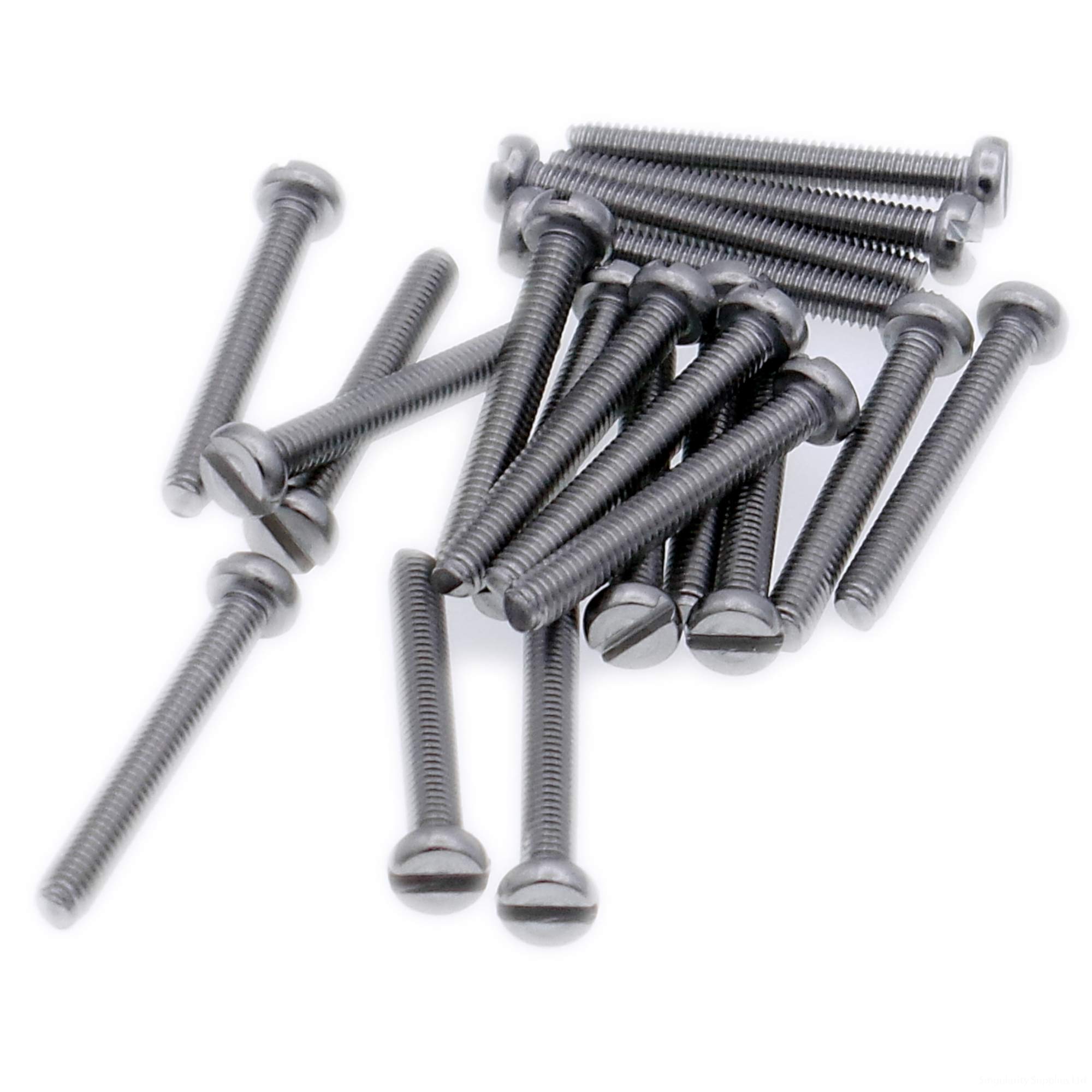 M3 (3mm x 12mm) Slot Cheese Machine Screw (Bolt) - Stainless Steel (A2) (Pack of 20)