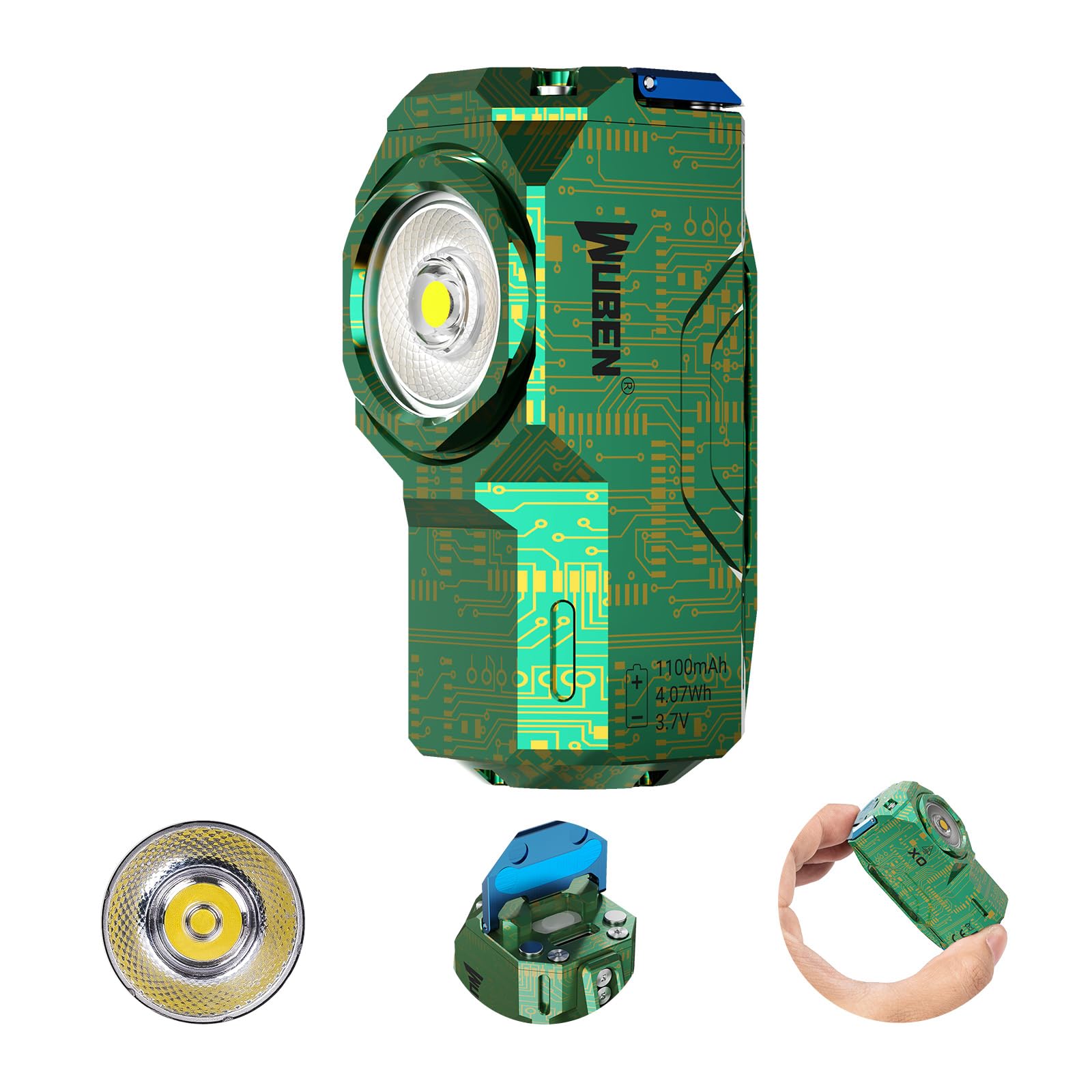 WUBEN X0 Torch Rechargeable 800 Lumens, LED Torch Super Bright, 7 Modes, Programmable, Magnetic Type-C Rechargeable Compact Flashlight, EDC Torch for Camping and Hiking, Outdoor