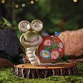 Snail Garden Statue Light Solar Light Figurine Outdoor Decor Fairy Garden Decorations Outside Art for Yard, Gardens Patio, Lawn Décor Unique Gift for Women (Snail)
