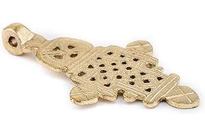 Brass Ethiopian Coptic Cross Pendant, African Abyssinian Design, Orthodox Christian Pendant for Jewelry, The Bead Chest