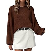 KIRUNDO Oversized Sweaters for Women Cozy Fall Fashion Boat Neck Batwing Sleeve Knit Pullover Sweater Tops Winter Clothes