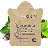 NISGUR Bulk Travel Size Body Wash 0.75 oz 100 Pack Non Plastic Hotel Bath Gel Kraft Paper Pouch Travel Shower Gel Aloe and Green Tea Extract Infused Hotel Supplies and Toiletries for Guest