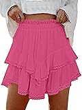 Lepunuo Womens Shorts High Waisted Skorts Flowy
