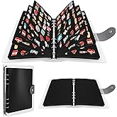 8 Pages Enamel Pin Display Book for Enamel Pins, A5 Pins Collection Storage Organizer Book for Collectors, Portable Travel Pin Trading Books with Clear PVC Cover (Not Include Accessories)