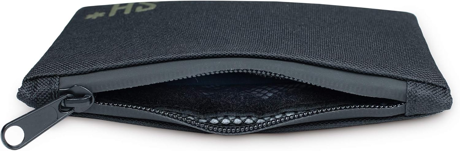 STASHIC Smell Proof Bag - Mini Pouch - Activated Carbon Lining - Zero Smell Storage - SH*, Black + Tubes, 15cm x 2cm x 11.5cm - Image 4