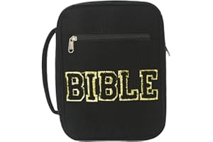 Bible Cover, Portable Protective Bible Case with Handle & Multi-Pockets for Men Women