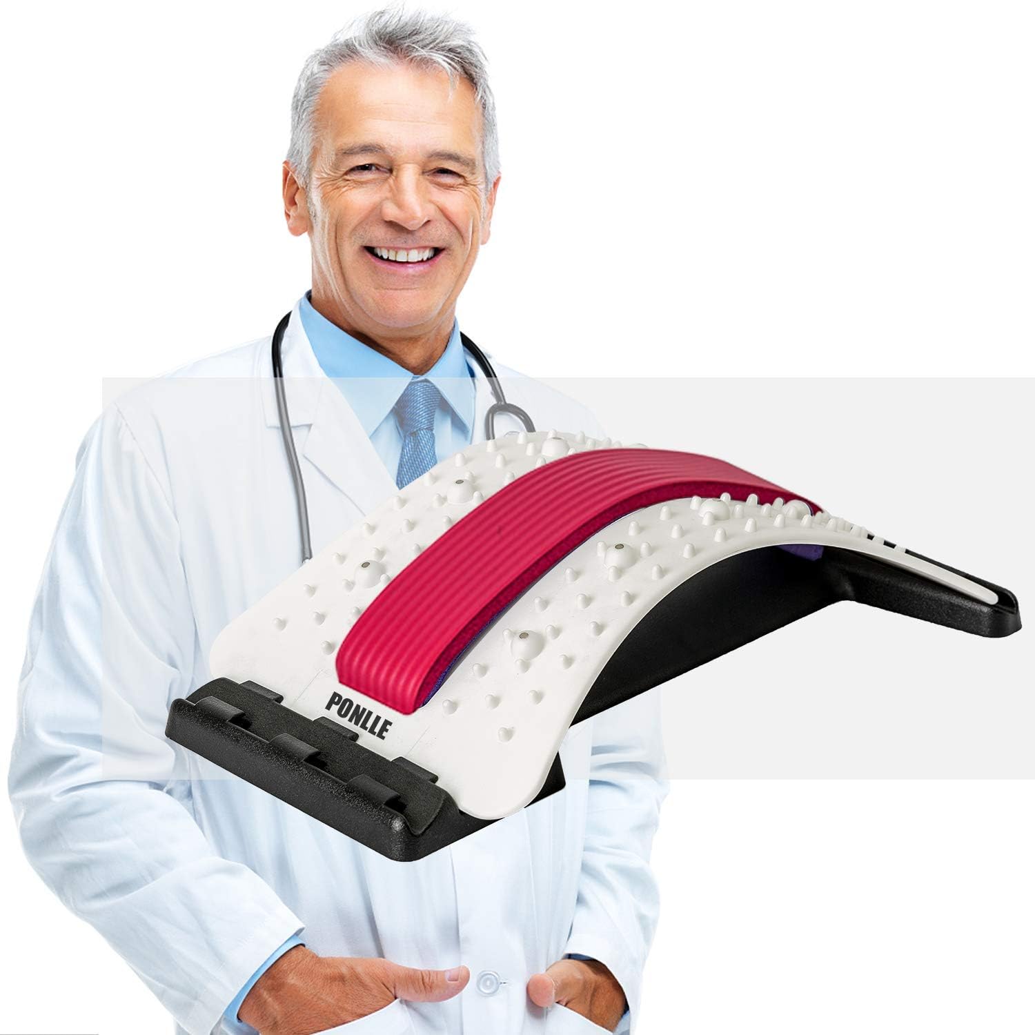 Lower Back Stretcher with Magnetic Acupressure Points Multi-Level Lumbar Stretching deviceLumbar for Pain Relief Chronic Herniated Disc Sciatica Scoliosis Spinal Back Stretcher for Relieve Back Pain …: Health & Personal Care
