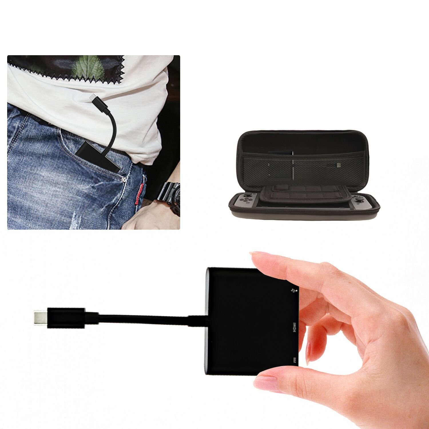 HDMI Adapter for Nintendo Switch, USB-C Charging Cable Switch Hdmi Adapter Support Samsung S8/S8+/MacBook Pro and Type C Hub Adapter for Nintendo Switch