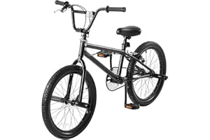 VEVOR BMX Bike, 20-Inch Wheel Freestyle Bike, BMX Race Bike with 360° Rotor and 4 Pegs, Beginner-Level BMX to Advanced Riders