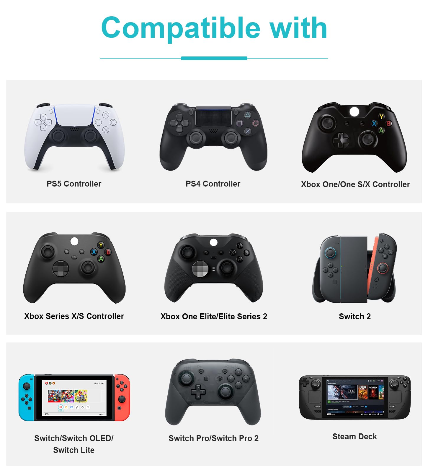 TiMOVO Precision Rings, [12 Pack] Aim Assist Rings Motion Control for PlayStation Portal, PlayStation 5(PS5), Steam Deck, Xbox One, Switch 2, Switch 2 Pro Controller, 2 Different Strengths
