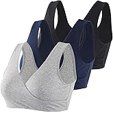 Topwhere Women's Cotton Wireless Sleep Bra for Nursing and Maternity