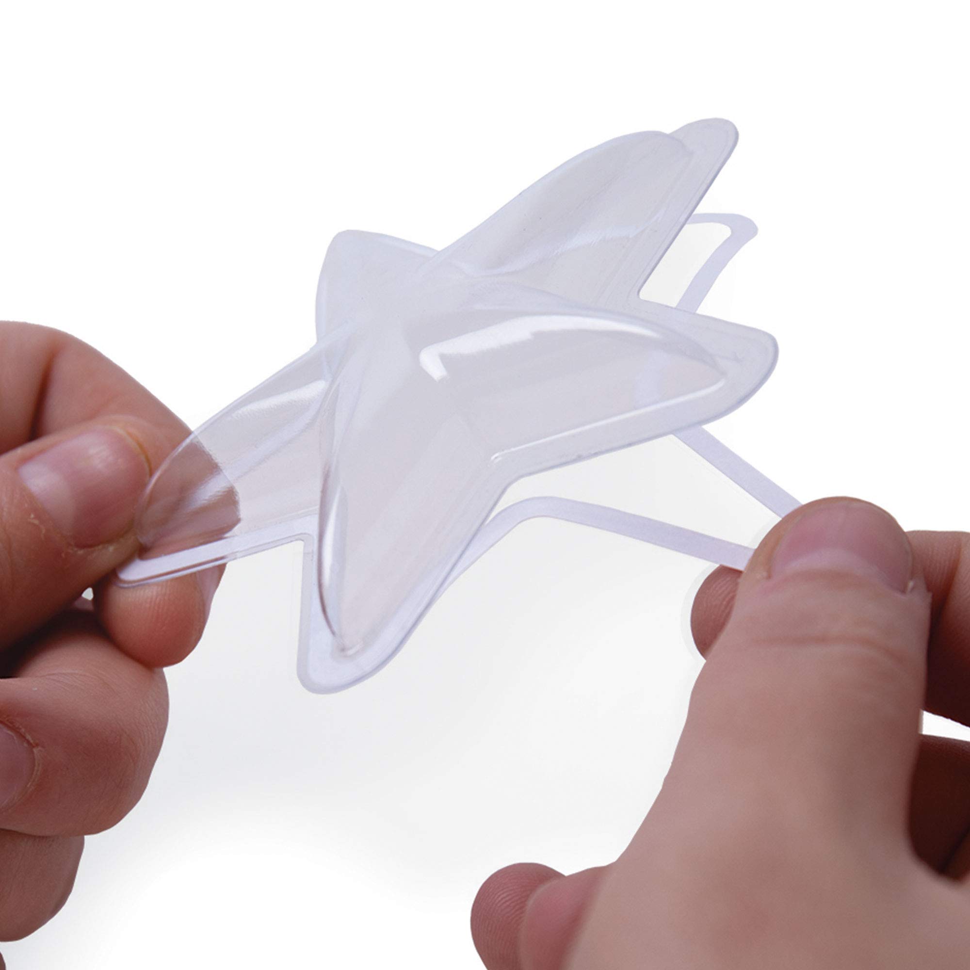 Sizzix Plastic Circle Shaker Star Domes 664595 Arts & Crafts Card Dome 3" 6PK