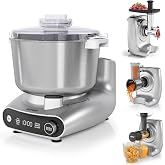 Sunvivi 4-in-1 Multifunctional Stand Mixer, Electric Dough Mixer with 5.3 Quart Stainless Steel Bowl, Electric Stand Mixer for Baking &amp; Home Cooking, with Meat Grinder, Juice Blender &amp; Salad Maker