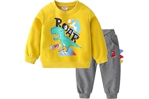 Volunboy Toddler Boys Clothes Sets Little Boy Clothing Long Sleeve Pullover Jogger Pants Kids 2 Pieces Outfits
