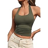 GREAIDEA Halter Tops for Women Trendy 2026 Summer Going Out Tops Sexy Backless Sleeveless Workout Tank Top Cute Y2k Clothes
