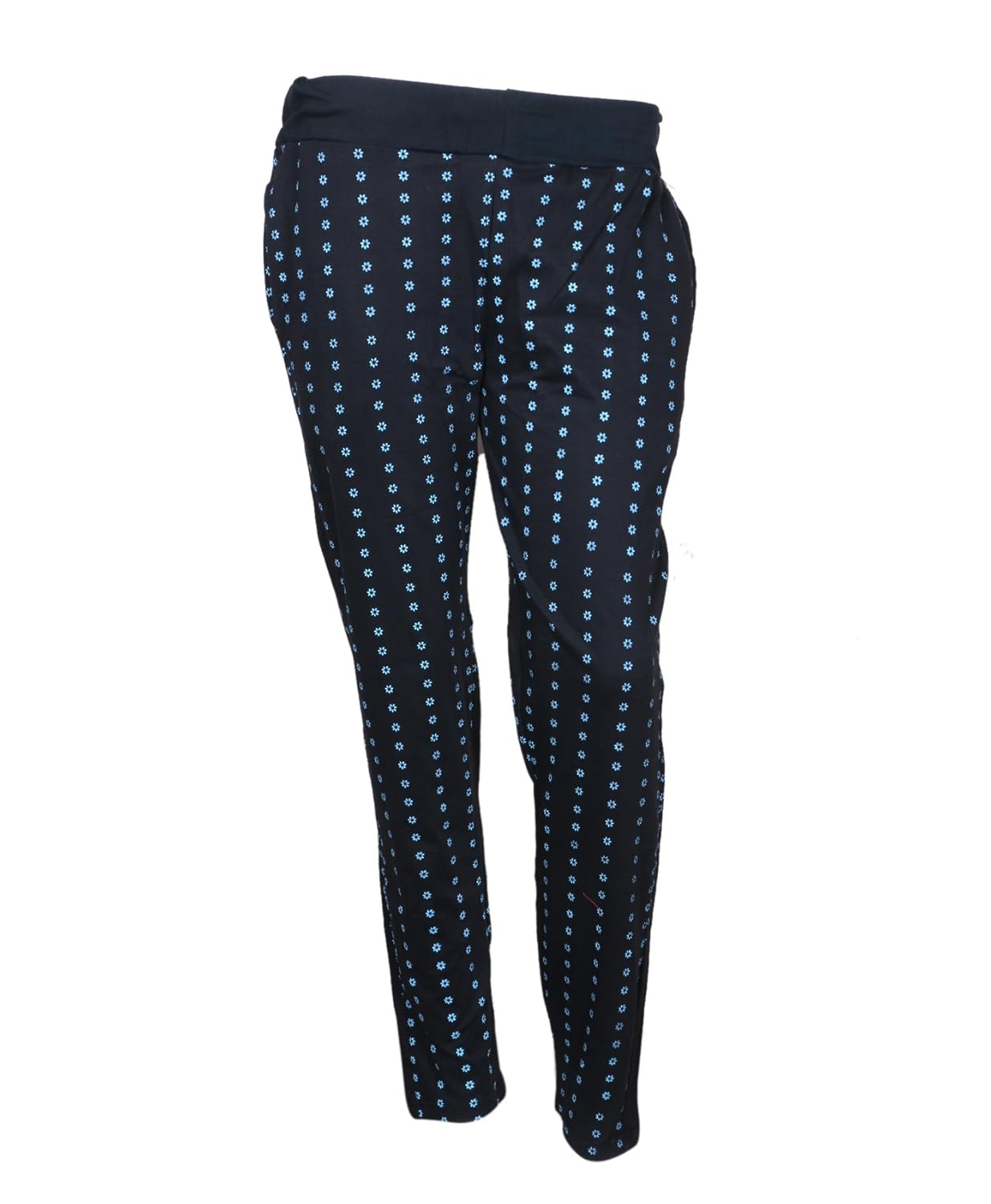 indistar women black printed lower/track pants