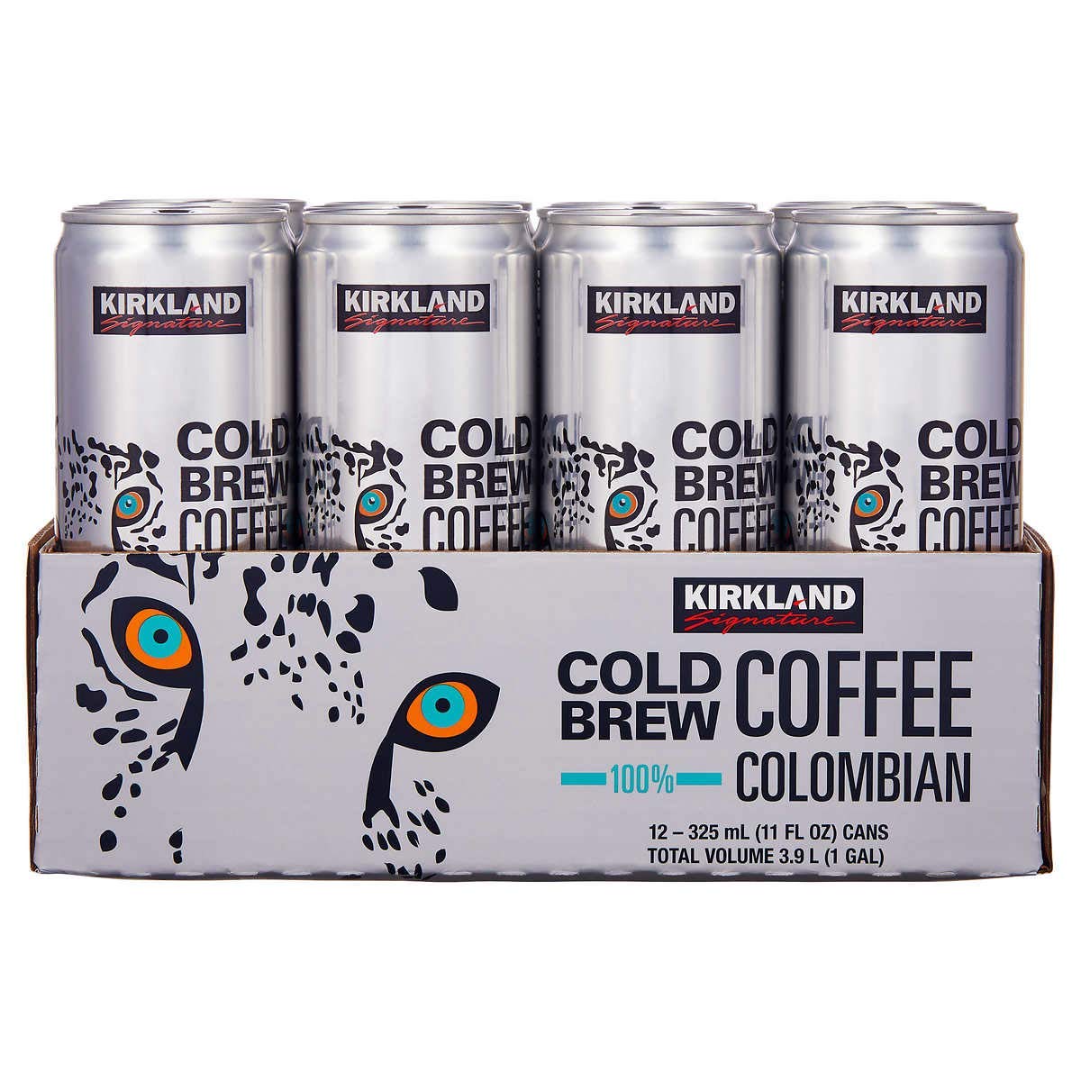 KIRKLAND SIGNATURE Signature Cold Brew Colombian Coffee 12 Cans /11 Fl Ounce Net Wt 132 Fl Ounce: Grocery & Gourmet Food