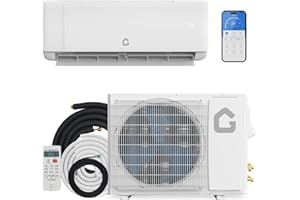 GarveeTech 12000 BTU Mini Split Air Conditioner,22 SEER2 Ductless Inverter AC w/ 115V, Cool Up to 750 Sq. Ft with Heat Pump System, Compatible with Alexa, White