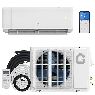 GarveeTech 12000 BTU Mini Split Air Conditioner,22 SEER2 Ductless Inverter AC w/ 115V, Cool Up to 750 Sq. Ft with Heat Pump System, Compatible with Alexa, White