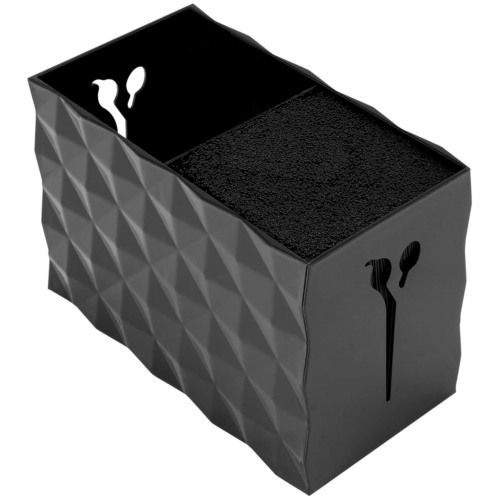 Giilayky Black Professional Salon Shear Holder for Stylist Scissors Rack Holder Case Hair Clips Storage Box Hairdressing Combs Organizer