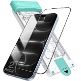 JETech Protector Pantalla Antirreflejos 3D 9H+ para iPhone 18 Pro Max | 2 Unidades, Mica Cristal Vidrio Templado, Marco Insta