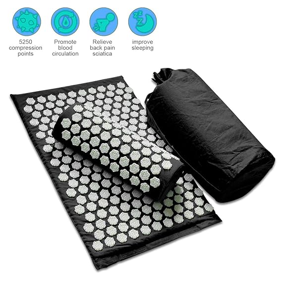 iggual – Reposapiés de Oficina Ergonómico, Ajustable en Altura e Inclinación, Apoya Pies para Escritorio, Área de Apoyo Grande 46x34 cm, Negro