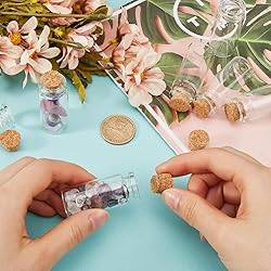 CRASPIRE 24Pcs Small Glass Bottles with Cork