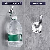 Wopeite Stainless Steel Adhesive Hooks Heavy Duty Coat Towel Holder No Drill view 3