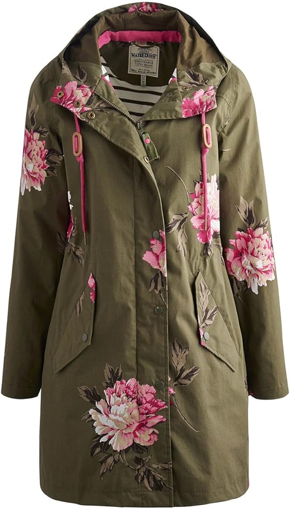 Joules Raina Waterproof Parka Grape Peony Amazon.co.uk Clothing
