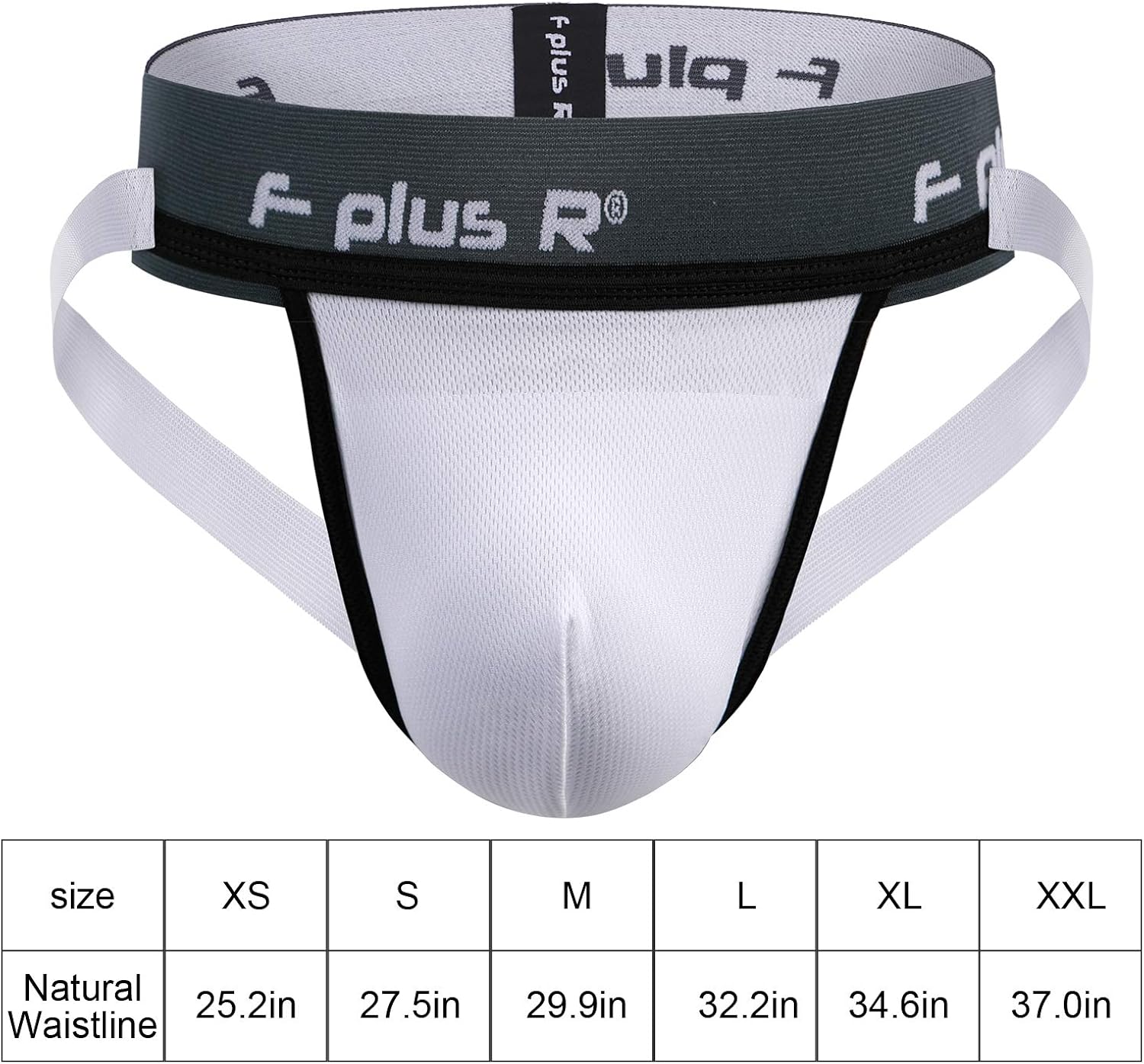 F plus R Men's Athletic Supporter Jockstrap with Cup Pocket 2 Inch Waistband at  Men’s Clothing store