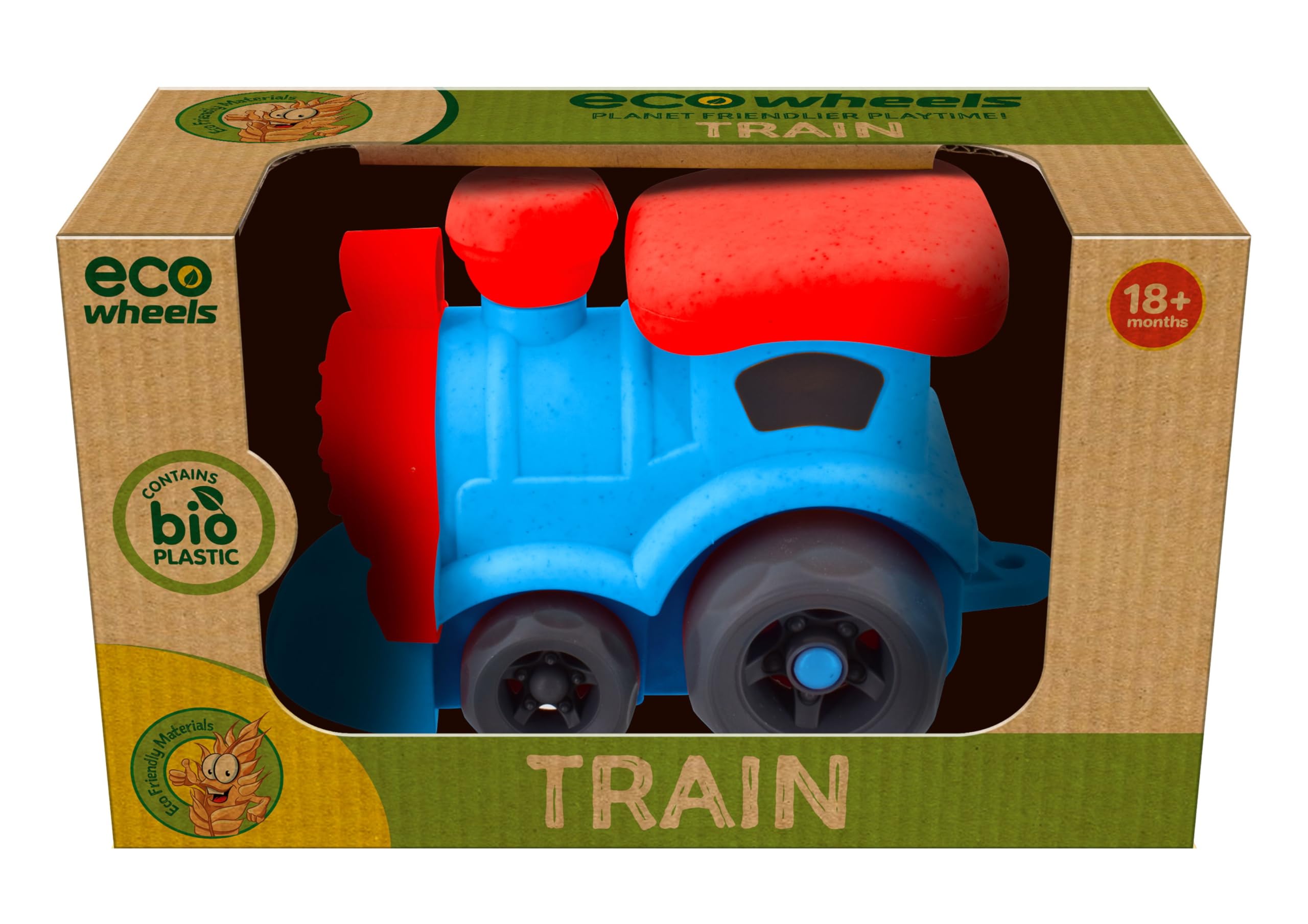KandyToys Eco-friendly Train Toys | Bioplastic and Recyclable Train made from Wheat | Comes in Random Colours - 1 sent at Random