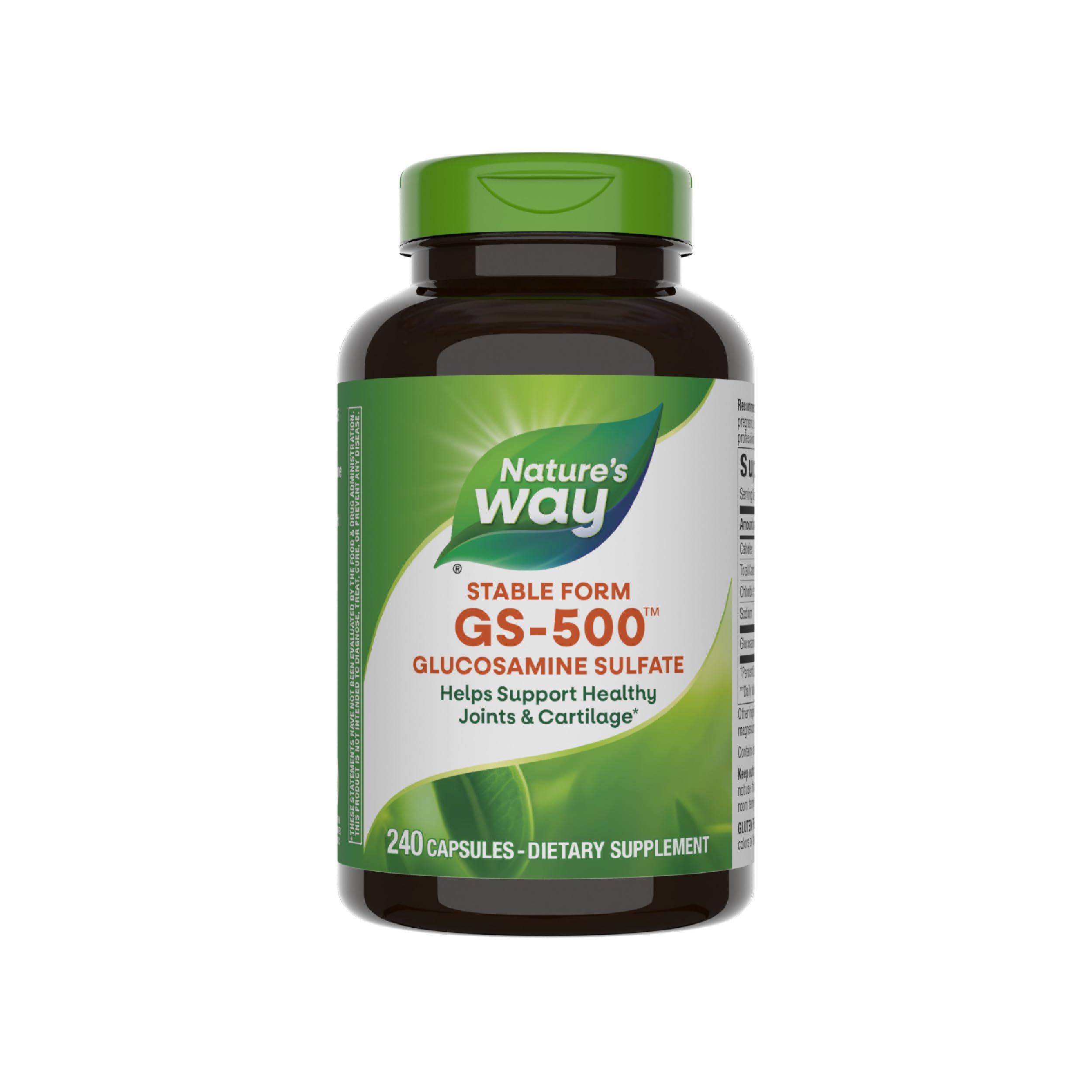 Nature’s Way GS-500 Glucosamine Sulfate, Joint Health Support Supplement*, 240 Capsules