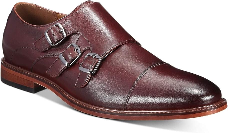Bar III Men�s Jagger TripleMonk Strap Shoes Burgundy 12M