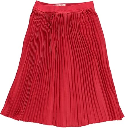 red pleated skirt amazon